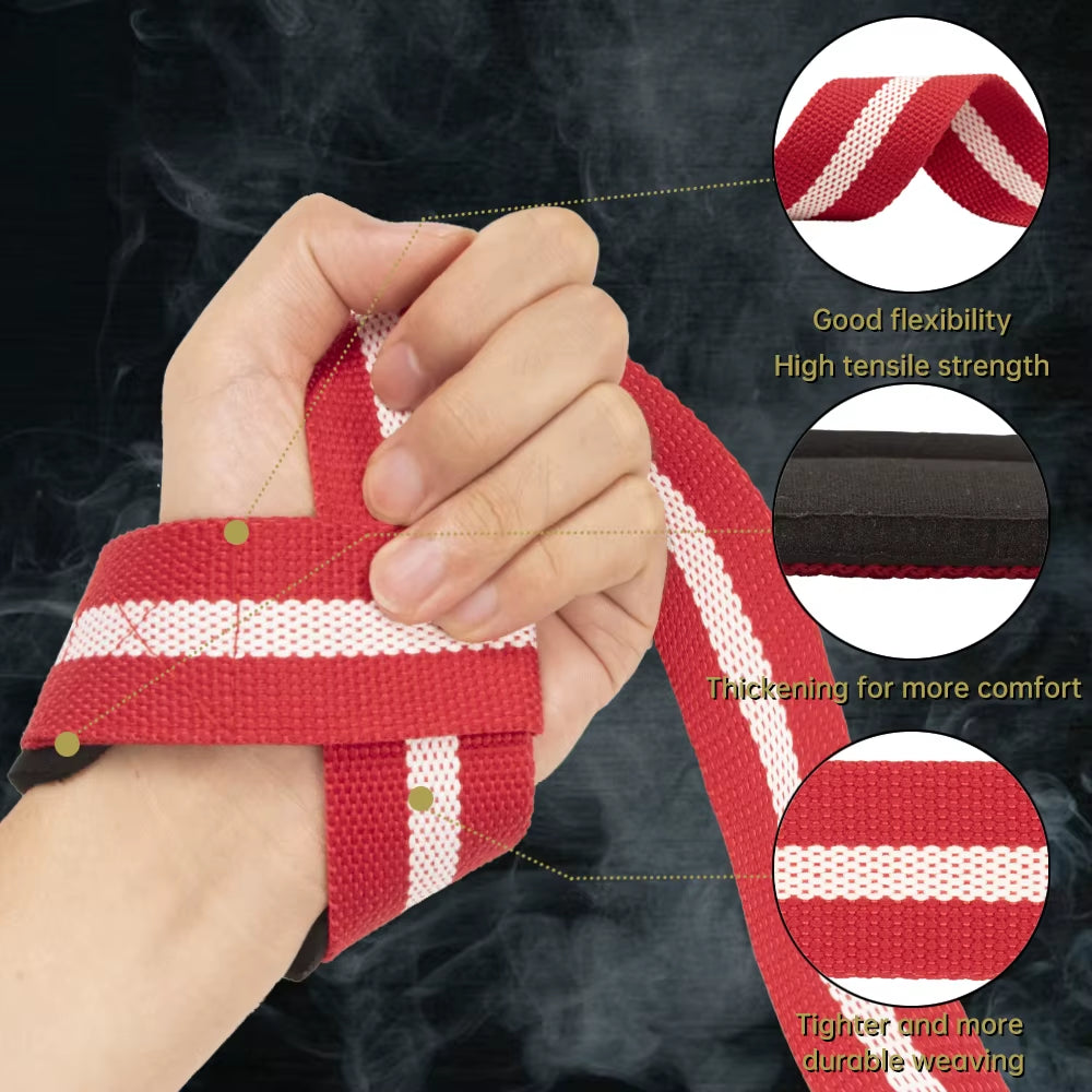 Fitness Lifting Wrist Straps Brace for Weightlifting Crossfit Bodybuilding Gym Strap Wrist Support Custom Logo