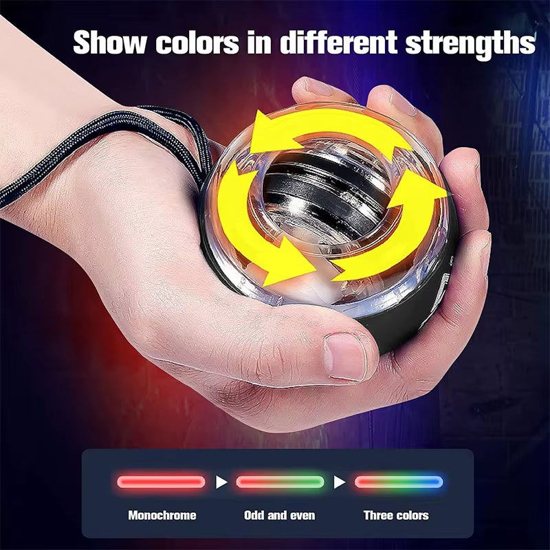 Wrist Trainer Ball Auto-Start Wrist Strengthener Gyroscopic Forearm Exerciser Gyro Ball for Strengthen Arms Fingers Wrist Bones