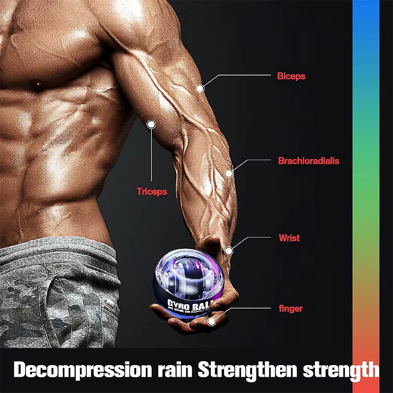 Wrist Trainer Ball Auto-Start Wrist Strengthener Gyroscopic Forearm Exerciser Gyro Ball for Strengthen Arms Fingers Wrist Bones